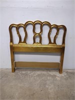 Gold Tone Wood Twin Head Board