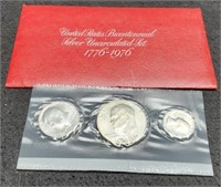 1976 3 Coin Silver Bicentennial Unc. Set