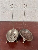 S/2 Vintage Metal Egg Poachers