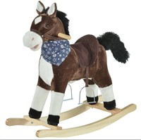 $60 Qaba Kids Plush Ride-On Rocking Horse