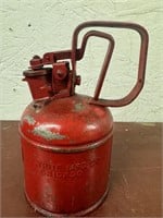Vintage Justrite One Qrt Red Safety Can