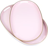 2 Pack Pink Oval Trays  Serving  Display