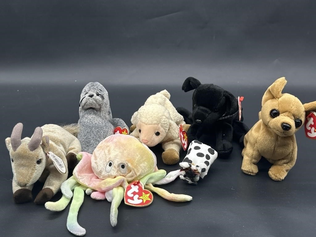 (6) Ty Beanie Babies, as pictured