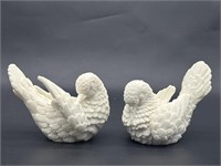 Pair of Bisque Doves, by Santini from Italy