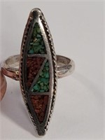 925 AND TURQUOISE SIZE 6 RING