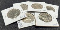 (6) Franklin Half Dollars: