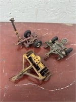 3 Antique Cast Iron Arcade Farm Toys