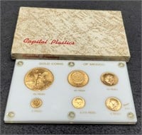Set Of 6 Gold Coins Of Mexico