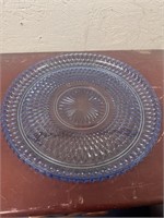 12" Indiana Glass Diamond Point Crystal Platter