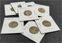 (8) 1942 Silver War Nickels