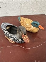 2 Hand Painted Ducks