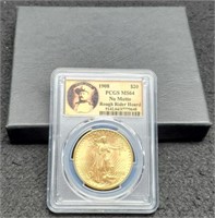 1908 Slab Gold $20 St. Gaudens Double Eagle