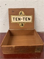 Vintage Ten-Ten Wood Cigar Box