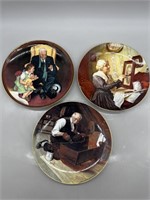 (3) Norman Rockwell Collectable Plates by Knowles