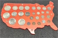 20th Century Coin Display w/