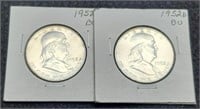(2) 1952-D Franklin Half Dollar BU