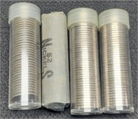 (4) Rolls Jefferson Nickels: