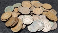 (50) Indian Head Cents