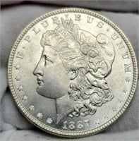 1887 Morgan Silver Dollar BU