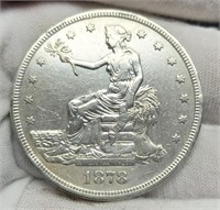 1878-S Trade Dollar AU