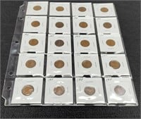 (20) 1911 Lincoln Cents
