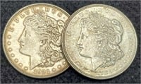 (2) 1921  Morgan Silver Dollar