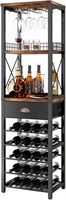 Homeiju Wine Rack Freestanding Floor, Bar Cabinet