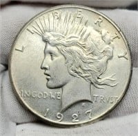 1927 Peace Silver Dollar AU