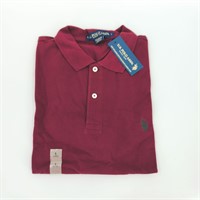 New U.S. Polo ASSN Maroon Polo Size Large
