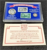 Silver Presidents Collection Display w/