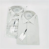 New Men's Calvin Klein Pin-Stripe Dress Shirts