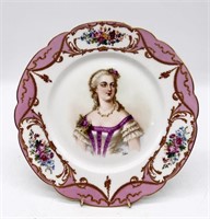 Sevres Madame Du Barry Portrait Plate