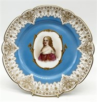 Sevres Madame De Montepan Portrait Plate