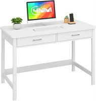 4NM 39.4 Desk with Wood Drawers - White