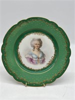 Sevres Green w/Gold Portrait Plate