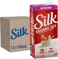 $53 12x946ml SILK Organic Unsweetened Soy Milk