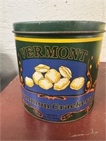 Vintage Vermont Common Crackers Tin
