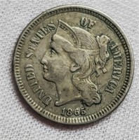 1865 Three Cent, Nickel