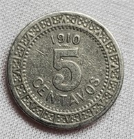1910 Mexico 5 Centavos