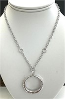 Sterling Silver Fancy Modern Design Necklace