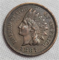 1887 Indian Head Cent XF+