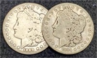 (2) Morgan Silver Dollar: