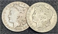 (2) Morgan Silver Dollars: