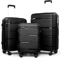 3-Piece Luggage Set  20/24/28in - Black