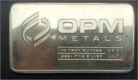 (10) Oz. Silver Bar OPM Metals