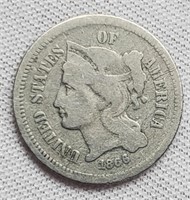 1866 Three Cent, Nickel