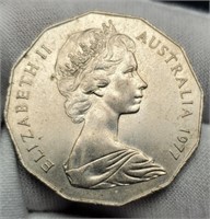 1977 Australia Half Dollar, Silver Jubilee