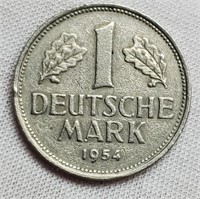 1954-J German One Deutsche Mark