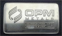 (10) Troy Oz. Silver Bar OFM Metals