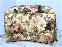 Padded Floral Print Ottoman